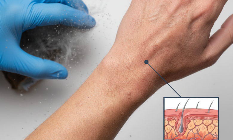 asbestos can cause rashes